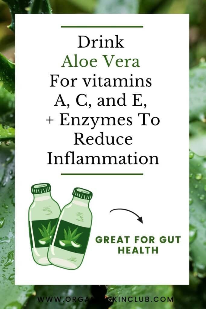 aloe vera juice glowing skin drink with vitamins