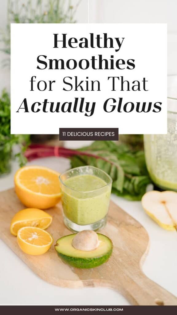 Green clear skin smoothie with spinach and banana